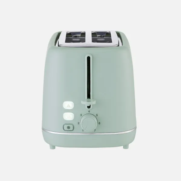 Tostador Bread Coffee 930w Green 7niv.Toasted Thawing Turn Autom.2slices 2slots Recogemigas 19,5x29x18cm