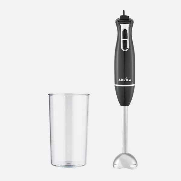 Batidora De Mano Baikai 450w Dc Negro 2vel C/vaso Cuchillas Ac.inox.velocid.ajustable,desmont,ergonomico 39,5x6,5x6,5cm