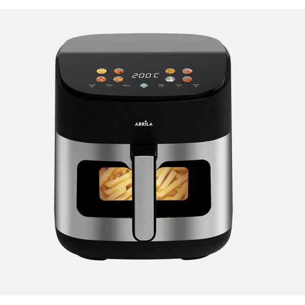 Air Fryer Tucuman 6,5l 1600w Black/Steel, Dual Heating Elements, 10 Programmes, Display, Timer, Thermostat 30,5x28,5x35,5cm