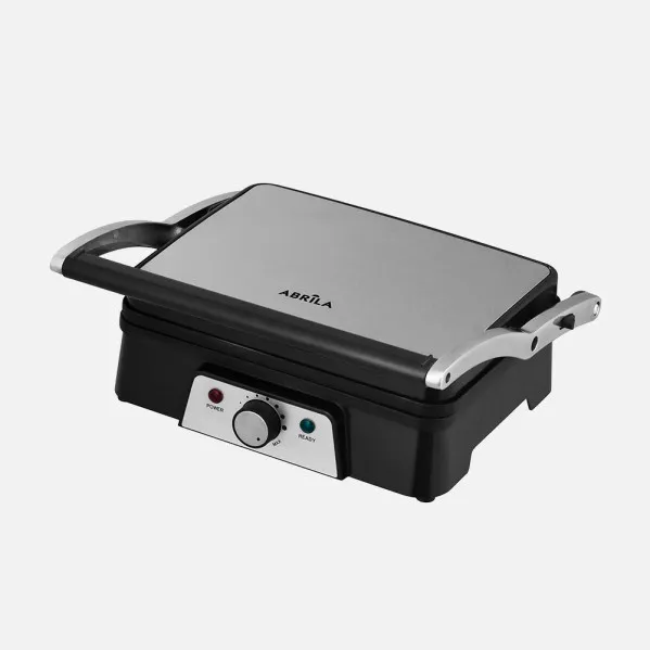 Grill Parrilla Marques 1600w Negro/acero Apertura180º Placa 29x23cm Antiadh.ac.inox.tacto Frio 15,5x33x30cm