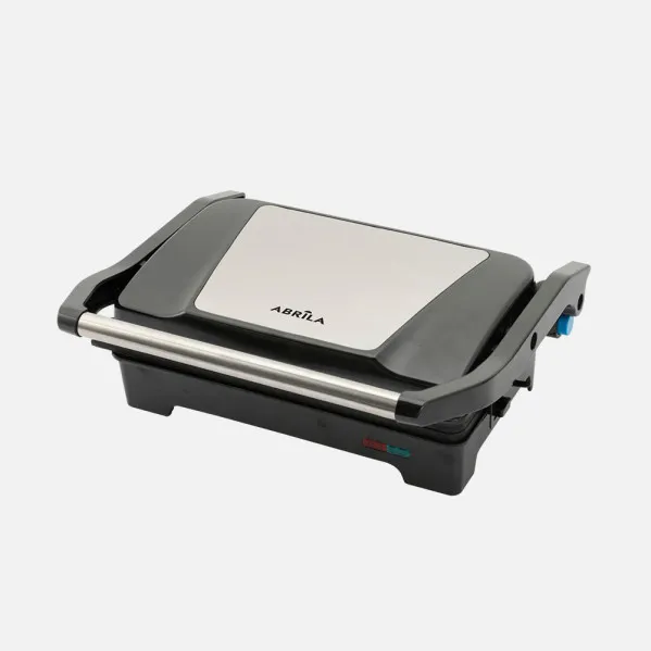 Grill Parrilla Galeon 1200w Negro/acero Apertura 180º Placa 26x16,5m Antiadherente Luz Ind.tacto Frio 11,5x29,5x26cm