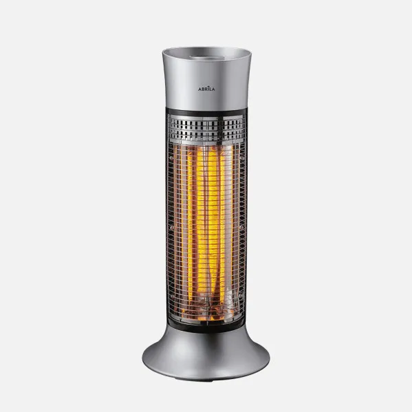 Electric Carbon Heater Yuma 900w Silver/Black, 2 Power Levels, Oscillating, 2 Elements, Tip-over Protection 63x26x26cm