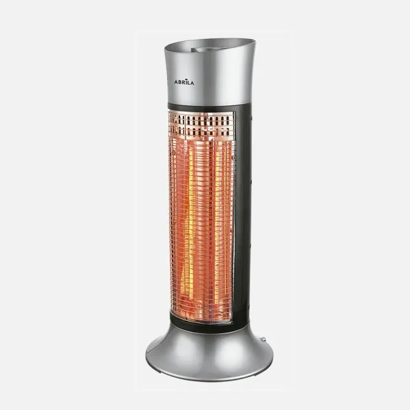 Electric Carbon Heater Yuma 900w Silver/Black, 2 Power Levels, Oscillating, 2 Elements, Tip-over Protection 63x26x26cm