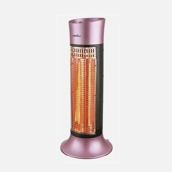 Electric Carbon Heater Yuma 900w Pink/Black, 2 Power Levels, Oscillating, 2 Elements, Tip-over Protection 63x26x26cm