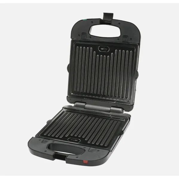 Sandwichera Teba 1300w Negro/acero 2placas Intercambiables 26x11cm luz.ind.4sandw/grill Antiadh.10x29x35cm