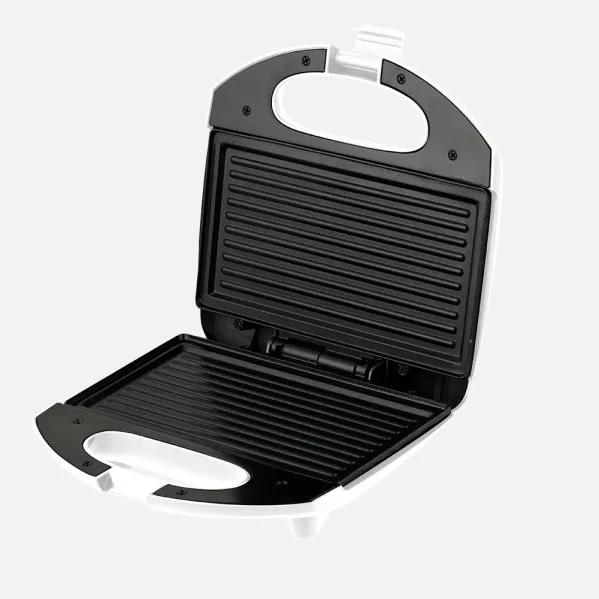 Sandwichera Rabino 750w Blanco/acero Antiadh.luz Indicad Placa 21x12cm Grill.tact.frio 10x21,5x20,5cm