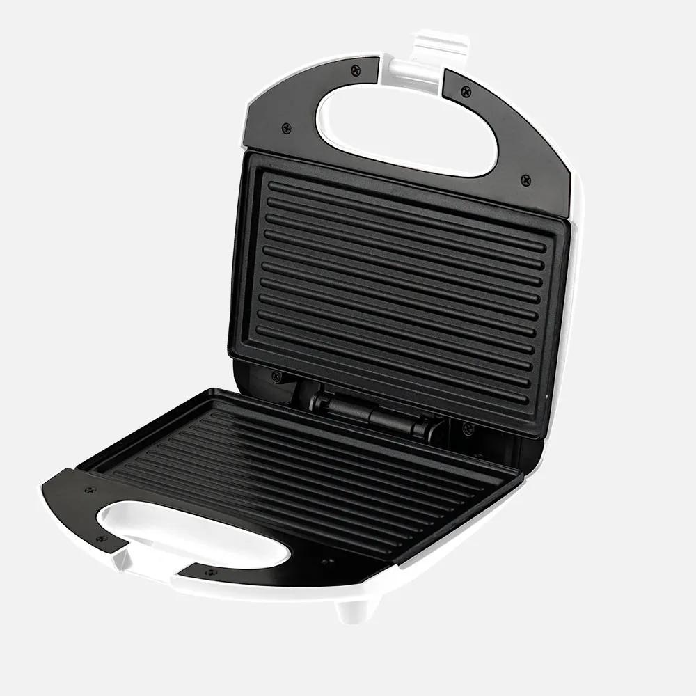 Sandwichera Rabino 750w Blanco/acero Antiadh.luz Indicad Placa 21x12cm Grill.tact.frio 10x21,5x20,5cm