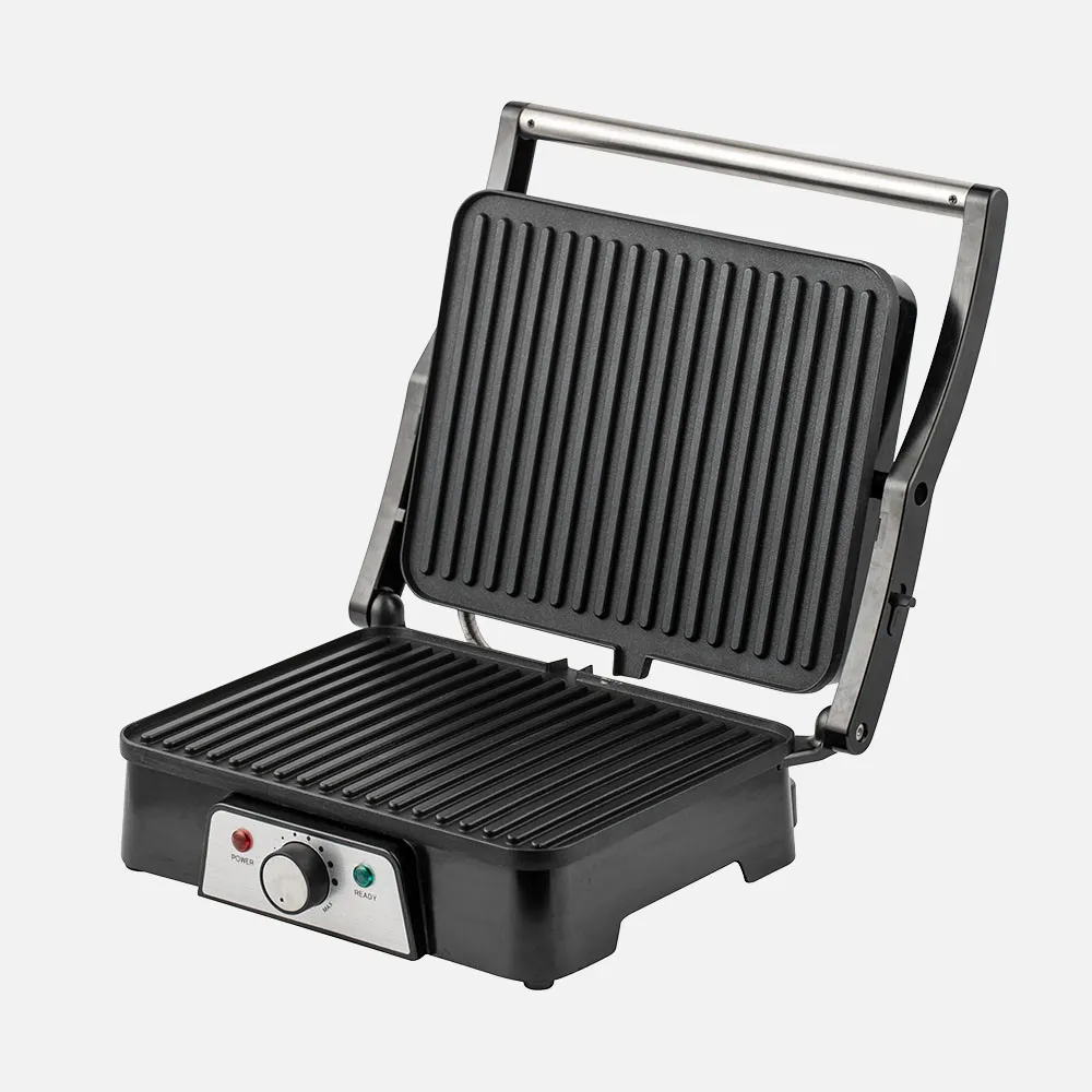 Grill Parrilla Embrujo 1600w Negro Apertura 180º Placa 29x23cm Antiadh.ac.inox.tacto Frio 15,5x33x30cm