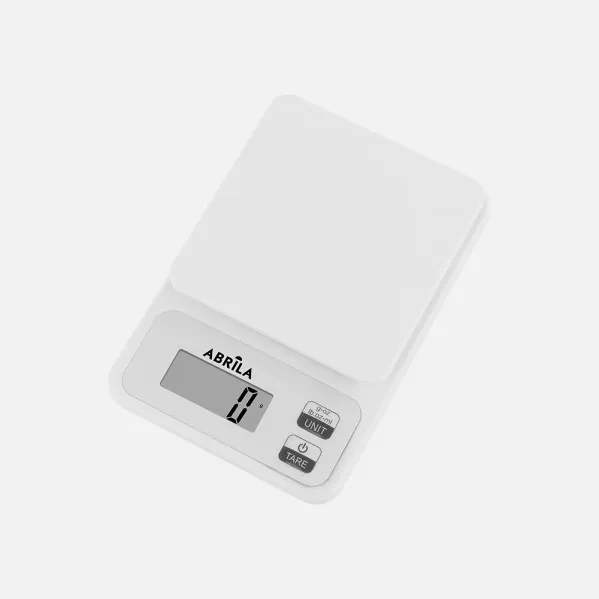 Bascula Cocina Odina Cap.5kg Blanco Plataforma Abs Funcion Tara Display Tactil Apagado Automatico 3x14x20cm