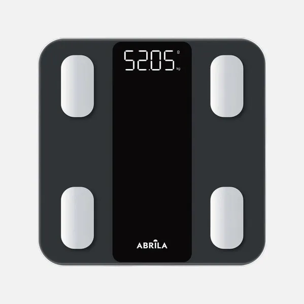 Bascula Baño Enola Cap.180kg Negro Vidrio Temp5mm Display Analis15datos Memoria Bluetooth 2,5x26x26cm