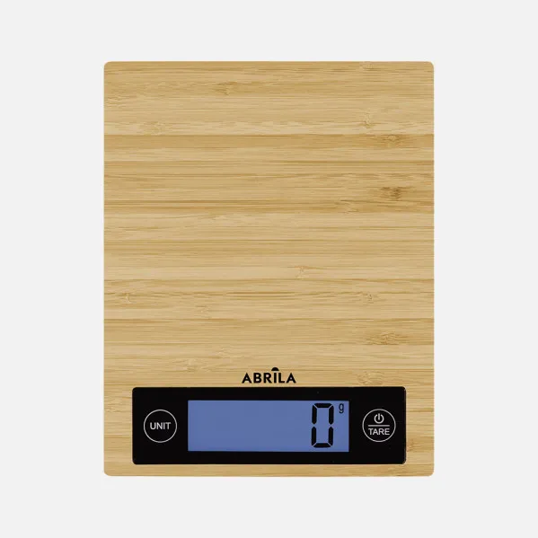 Bascula Cocina Chief Cap.5kg Platf.bambu Display Apagado Automatico Funcion Tara 2x18x23cm