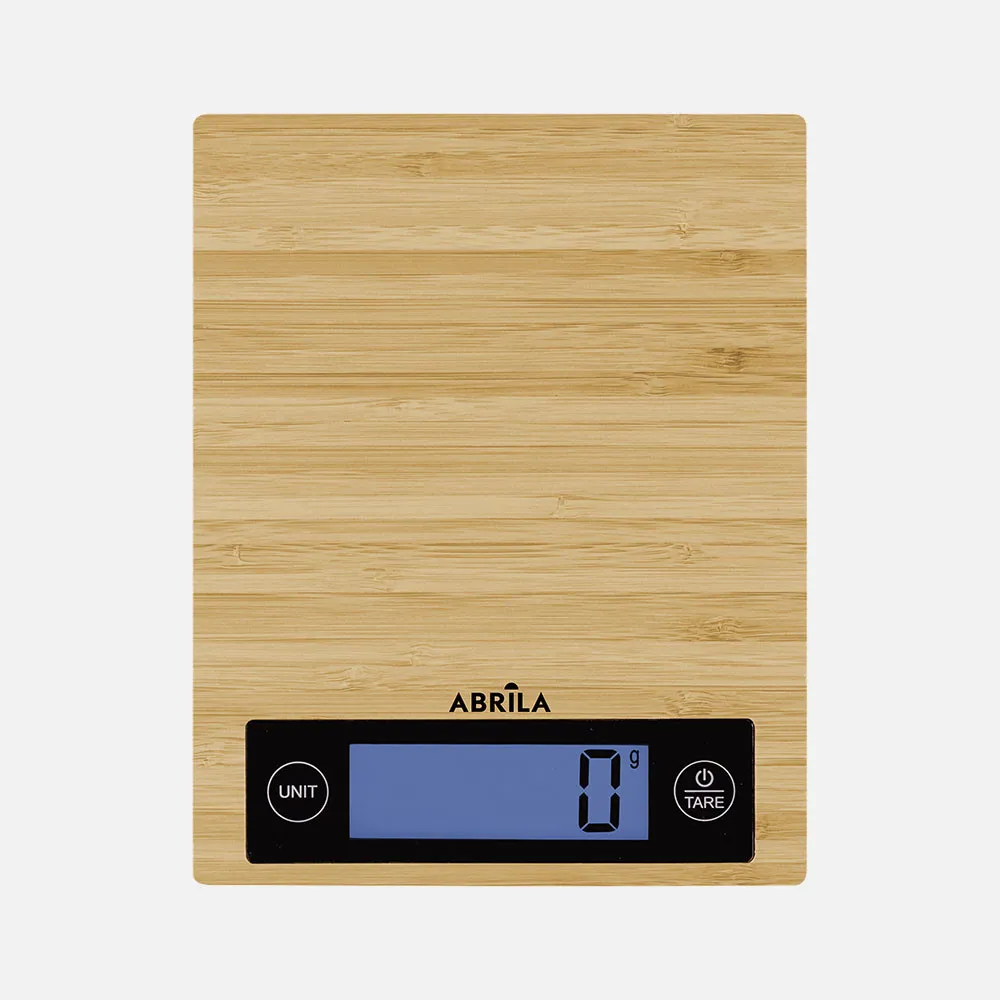 Bascula Cocina Chief Cap.5kg Platf.bambu Display Apagado Automatico Funcion Tara 2x18x23cm