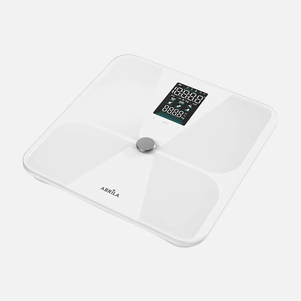 Bascula Baño Chayton Cap.180kg Bl Vidrio Temp6mm  Display Analis15dat.bluetooth