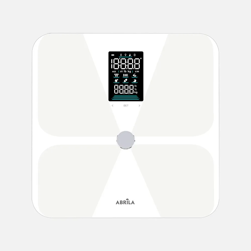 Bascula Baño Chayton Cap.180kg Bl Vidrio Temp6mm  Display Analis15dat.bluetooth
