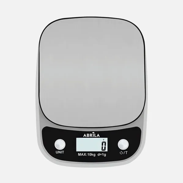 Bascula Cocina Anala Niquel Cap.10kg Platf.ac.inoxidable Apagado Automatico Funcion Tara 3,5x16x21,5cm