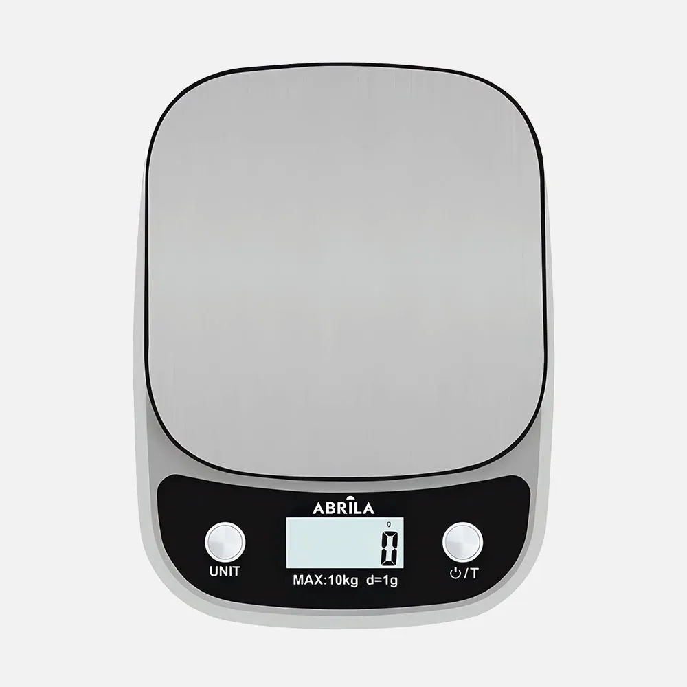 Bascula Cocina Anala Niquel Cap.10kg Platf.ac.inoxidable Apagado Automatico Funcion Tara 3,5x16x21,5cm
