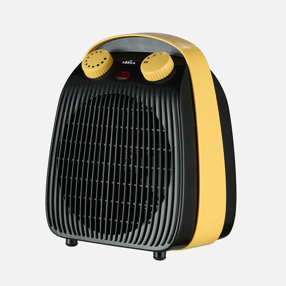 279422050 - Termoventilador Elect.burlete 2000w Negro/amarillo 2pot 3funciones Antivuelco Seguridad Termostato Ajust.23,5x19x14cm