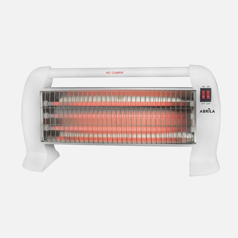 Estufa Elect.cuarzo Hunter 1200w Blanco 3pot.anti Vuelco Asa 25x48,5x12,5 Cm