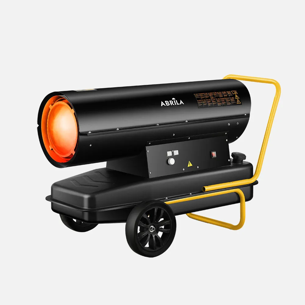 Cañon Calefactor Gasoleo Alpine 80kw Negro/amarillo 68l  Caudal2870m3/h Protec.seg.control Temp.