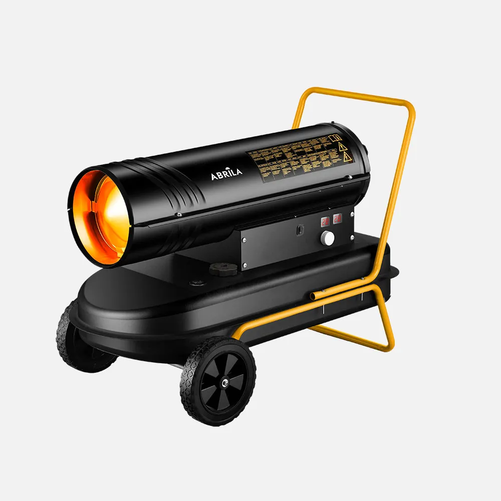 Cañon Calefactor Gasoleo Alpine 30kw Negro/amarillo 33l  Caudal720m3/h Protec.seg.control Temp.