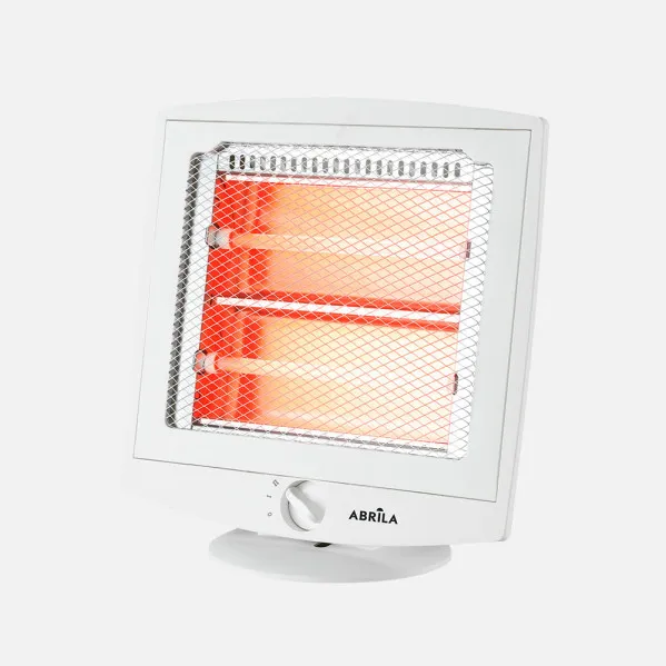 Heater Electric Quartz Gordon 600w White 2pot 2elem.tip-over protection 29x29x16cm