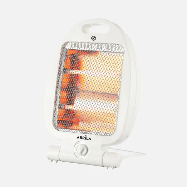 Heater Electric Quartz Dustin 800w White 2pot Portable W/Carry Handle 2elem Tip-over Protection 35x23x16,5cm