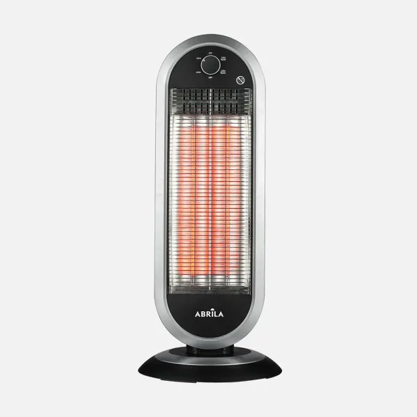Heater Electric Carbon Akron 900w Black/Silver 2pot Oscillating 2elm.Carry Handle,Tip-over Protection.70x30x30cm