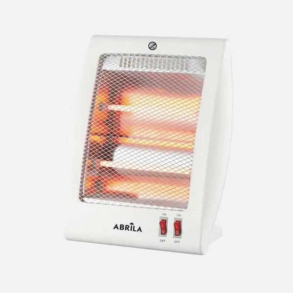 Heater Electric Quartz Coker 800w White 2pot Tip-over Protection 2elem,Carry Handle 35x29x14cm