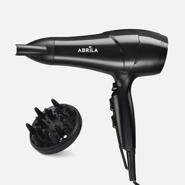 Secador Dc Anila Negro 2200w 2vel.3temp.condensador+difusor Sist.ionico,funcion Frio,filtro Extraible 29x28x9cm