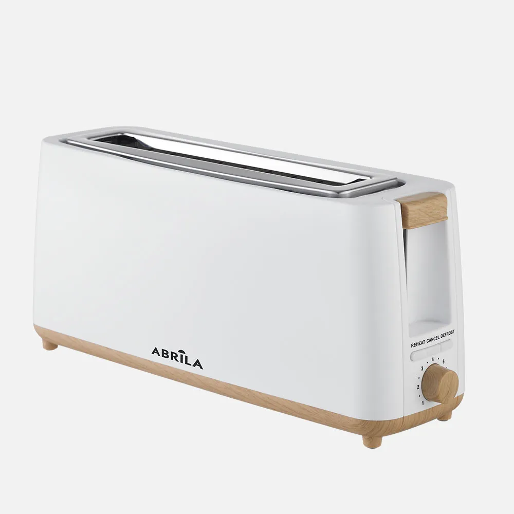 Tostador Pan Yeltes 900w Blanco/haya 7niv.tostado,descongelacion,apagado Autom.1ranura.recogemigas.17x38x11,5cm