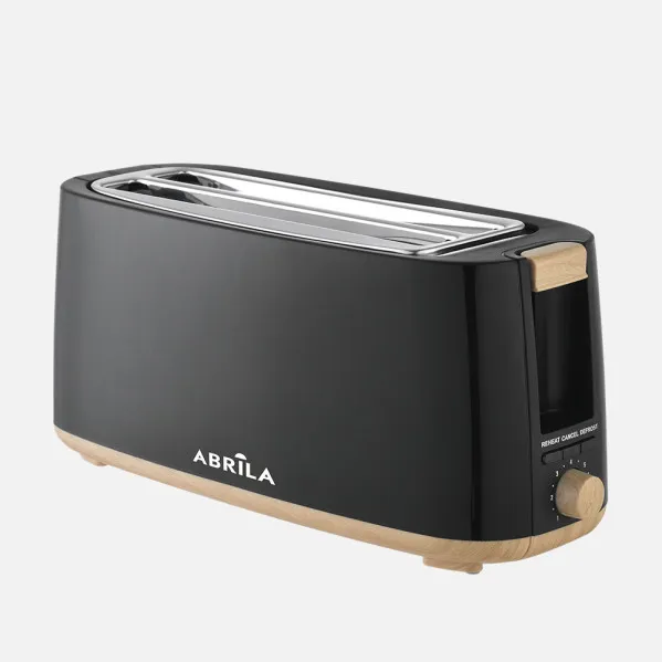 Tostador Pan Eume 1400w Negro/haya 7niveles Tostado,descongelacion,  Apag.automatico,2ranuras,recogemigas 17x38x14,5cm