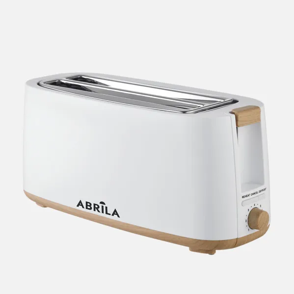 Tostador Pan Eume 1400w Blanco/haya 7niveles Tostado,descongelacion,  Apag.automatico,2ranuras,recogemigas 17x38x14,5cm