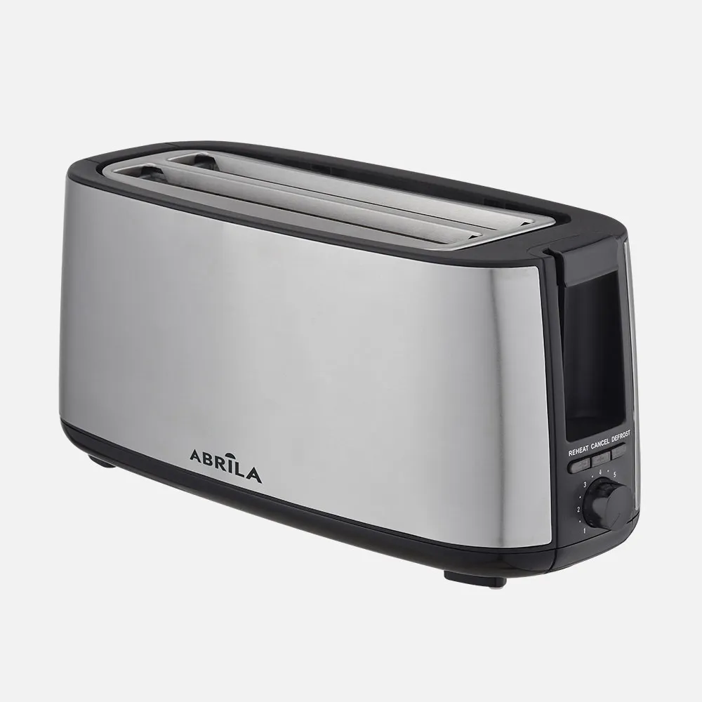 Tostador Pan Muga 1400w Negro/plata 7niv.tostado.descongelacion, Apag.automatico,2ranuras,recogemigas 17x38x14,5cm