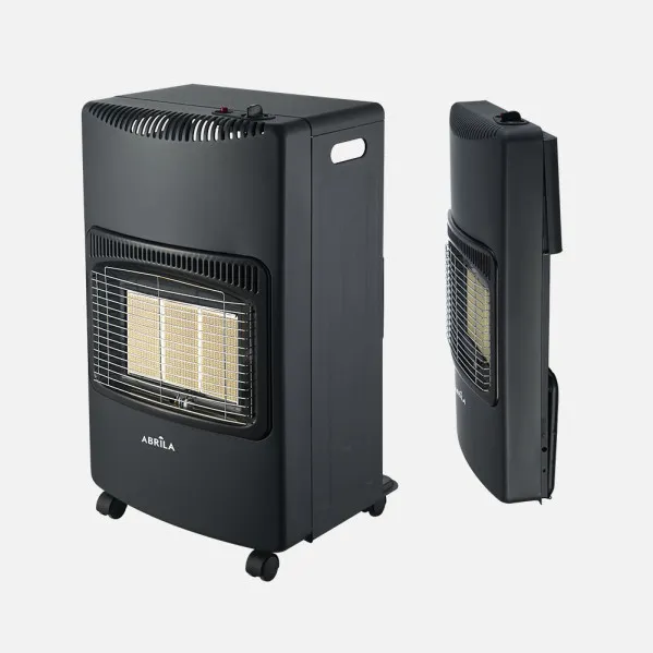 Foldable Gas Heater popa 4200w Black, 3 Safety Systems, Tip-Over Protection, Wheels and Carry Handle 73x42x14/33cm