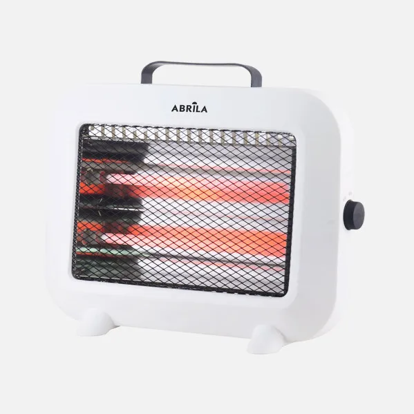 Electric quartz heater Zorita 800w White, 2 power levels, touch control, cool function, tip-over protection, carry handle 25x32,5x10,5cm