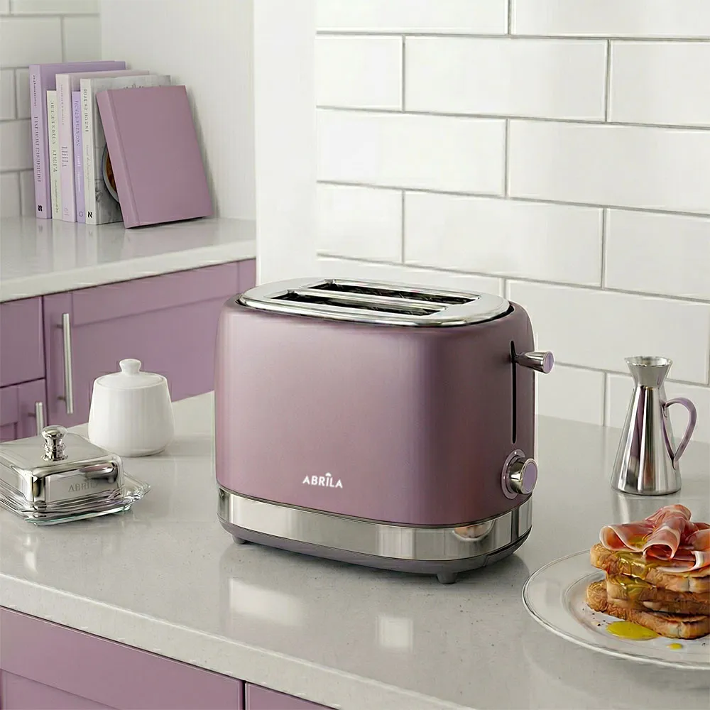 Tostador De Pan Urbion 815w Violeta/gris 7niveles De Tostad  2ranuras Recogemigas.descongelar.recalentar.
