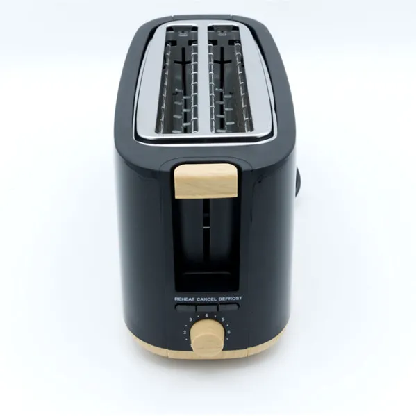 Tostador Pan Eume 1400w Negro/haya 7niveles Tostado,descongelacion,  Apag.automatico,2ranuras,recogemigas 17x38x14,5cm
