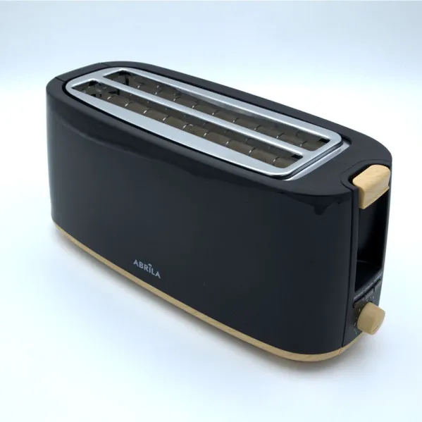Tostador Pan Eume 1400w Negro/haya 7niveles Tostado,descongelacion,  Apag.automatico,2ranuras,recogemigas 17x38x14,5cm