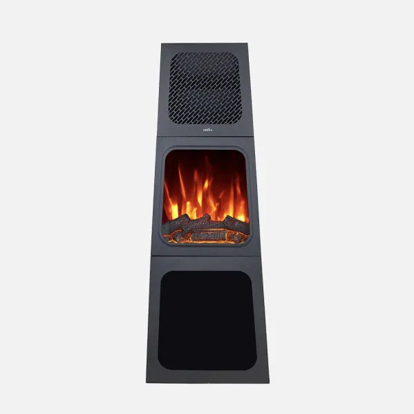 Termoventilador Ceramico Ptc Cornelius 1800w Negro 2pot Efecto Llama Indp.termostato,protecc.119x45x35cm