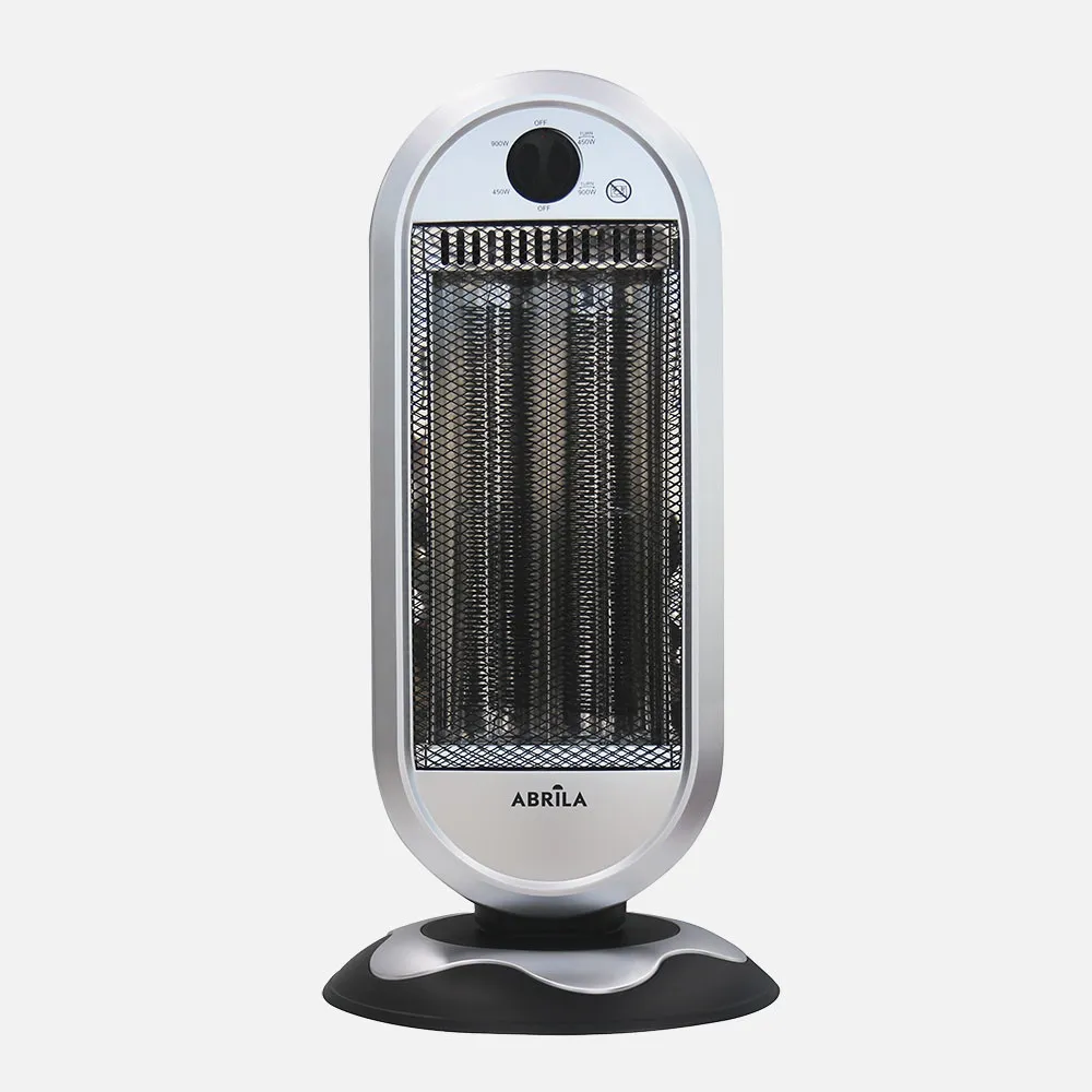 Estufa Elect.de Carbono Fulgor 900w Negro/plata 2potencias Oscilante 2elemntos Asa Antivuelco Termost.reg 60x30x30cm
