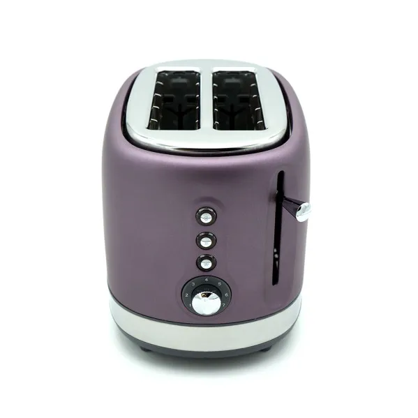 Tostador De Pan Urbion 815w Violeta/gris 7niveles De Tostad  2ranuras Recogemigas.descongelar.recalentar. 19,5x16,5x27cm