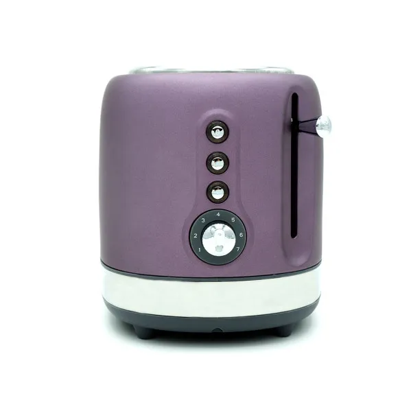Tostador De Pan Urbion 815w Violeta/gris 7niveles De Tostad  2ranuras Recogemigas.descongelar.recalentar. 19,5x16,5x27cm