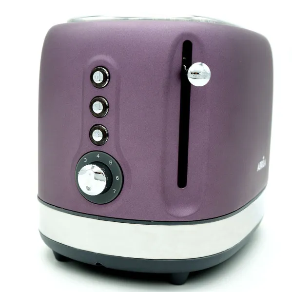 Tostador De Pan Urbion 815w Violeta/gris 7niveles De Tostad  2ranuras Recogemigas.descongelar.recalentar. 19,5x16,5x27cm