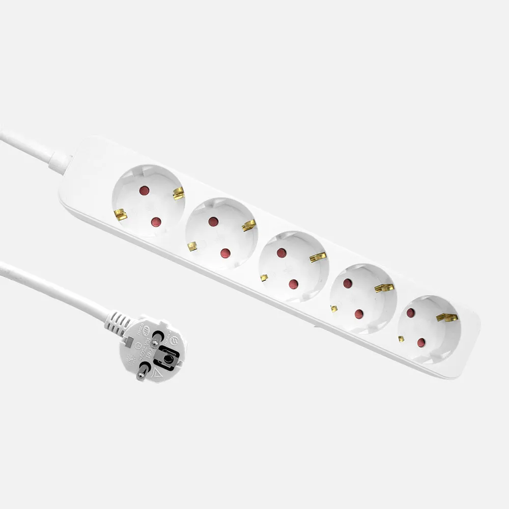 260805141 - Alargadera Florey Cable 1,5m 3gx1,5mm2, 5sockets White 4x5x24cm