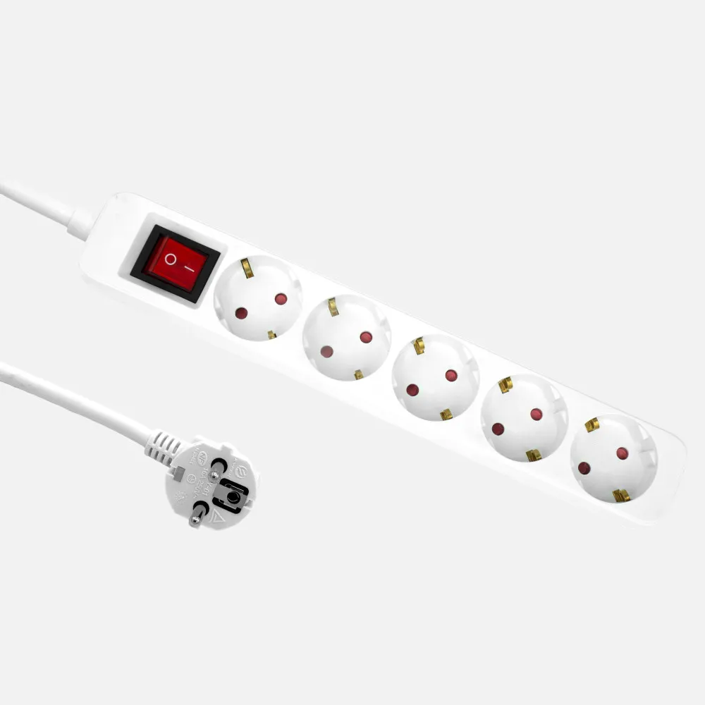 260815141 - Alargadera Florey Cable 1,5m 3gx1,5mm2, 5sockets+switch White Protecc.For Boys 4x4x28cm