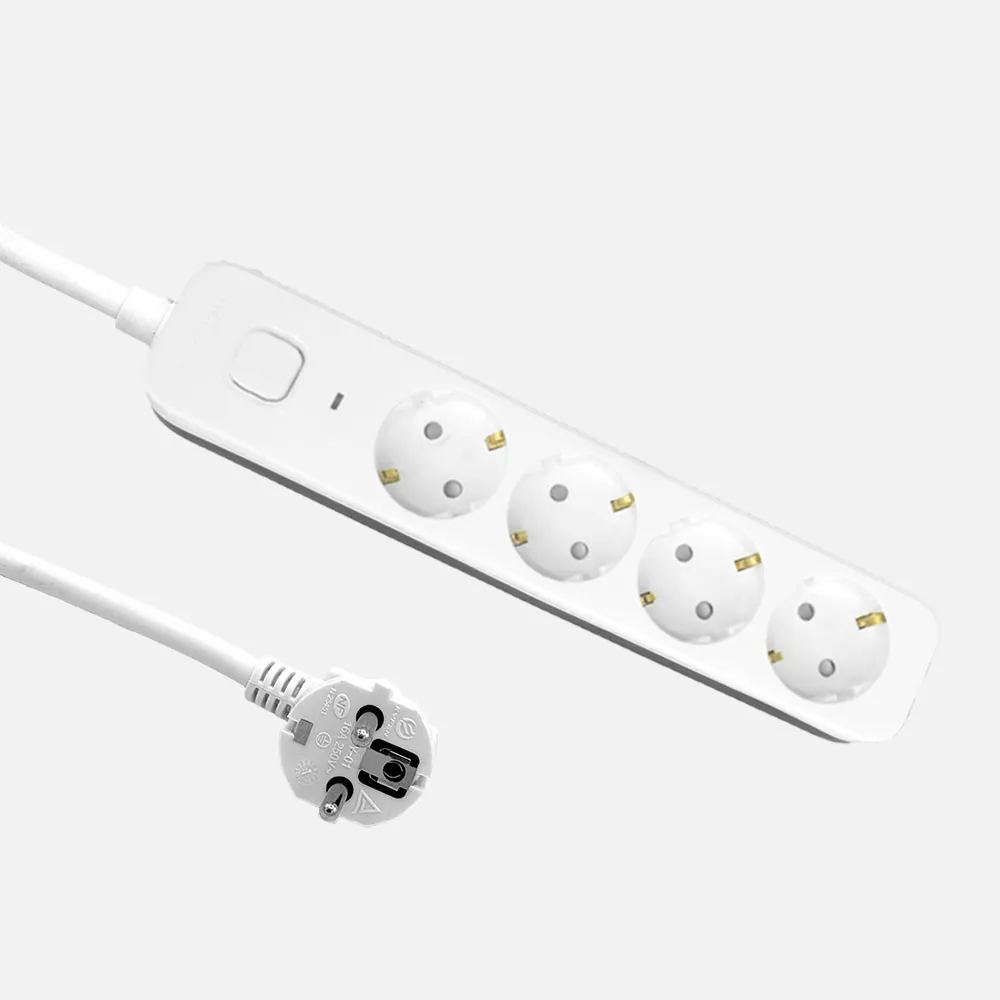 260614291 - Alargadera Dalton C/cable 3m 3gx1,5mm White/grey 4sockets+switch,prtotecc.For Boys, Luminous Indicator 4x5x25cm