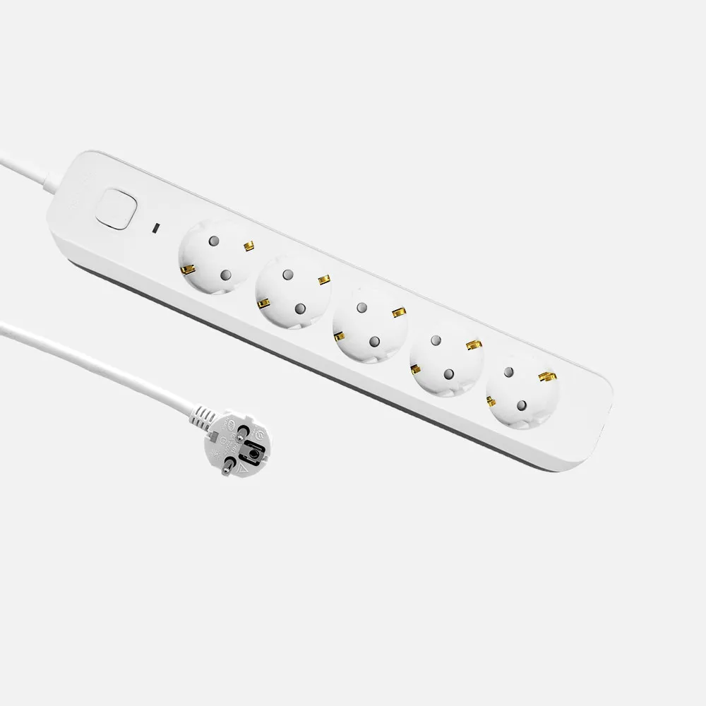 260615141 - Alargadera Dalton C/cable 1,5m 3gx1,5mm White/grey 5sockets+switch,prtotecc.For Boys, Luminous Indicator  4x5x31cm