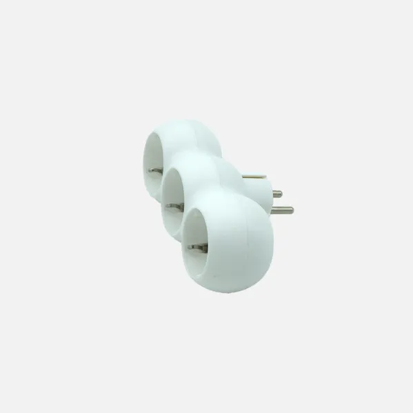 Echo Adapter 3Retractable takings Mod7 2p+and 16to 230v White Protecc. Children's 5x14x8cm