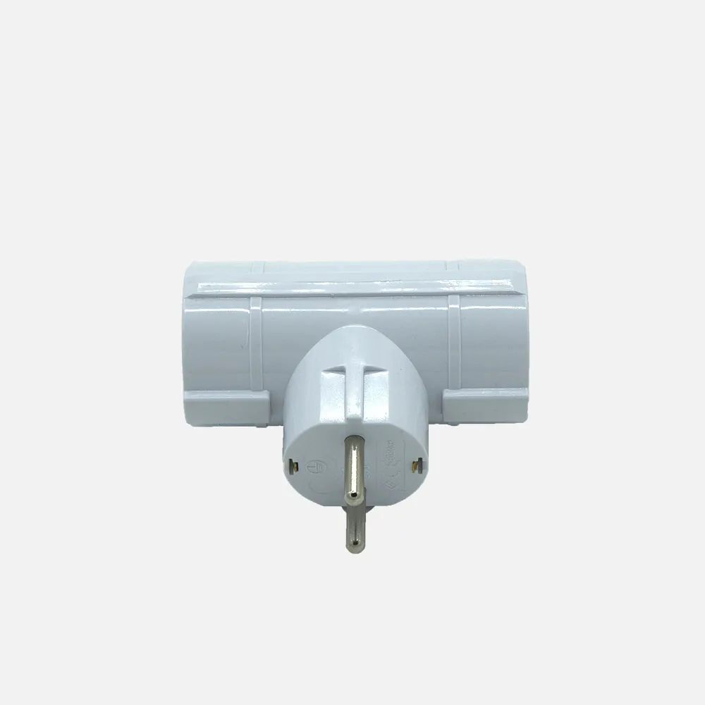 Eco Adaptador 2tomas Retract.mod5 2p+e 16a 230v Blanco Protecc. Infantil 4x8,5x10cm