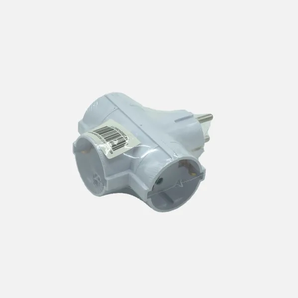 Echo Adapter 3takings Retract.mod4 2p+and 16to 230v White  Ptotecc. Children's 4x8,5x10cm